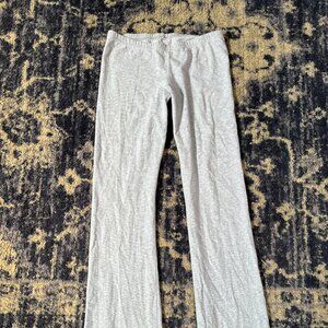 Brandy Melville Light Grey Flared Pants ONE SIZE